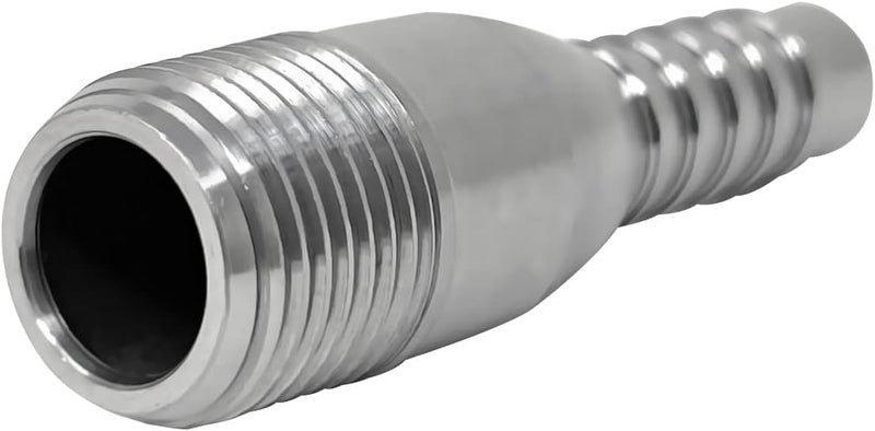 Gloxco Combination (KC) Nipple Fitting, 1/2″ Hose Shank x 1/2″ Male NPT, Zinc Plated Steel (KCN-050-NPT-GS) - Image 2